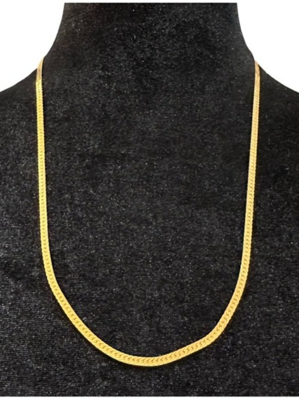 Vintage Monet Necklace Gold Tone 24 Inch Signed Women